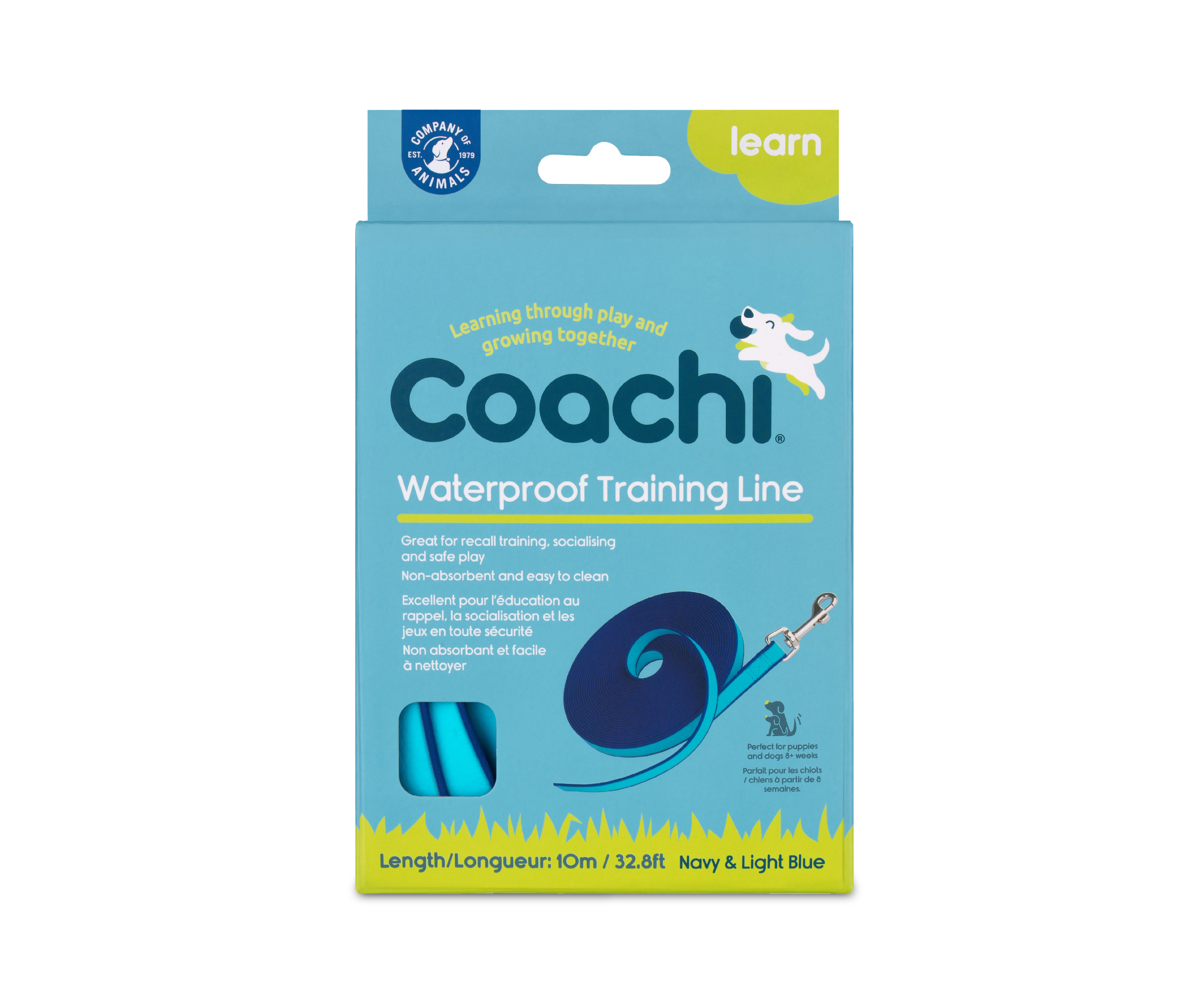 Waterproof training line and packaging