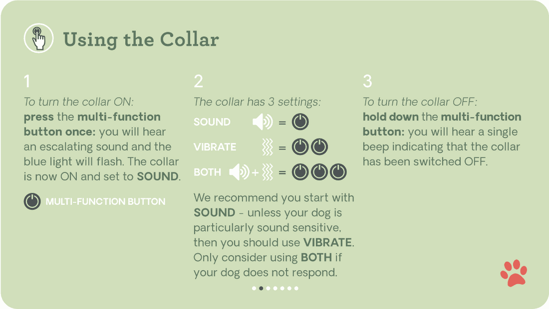 Using the Pavlov collar guide