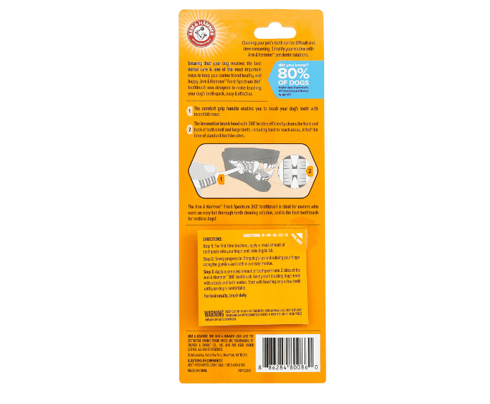 Packaging for Arm & Hammer 360 Toothbrush
