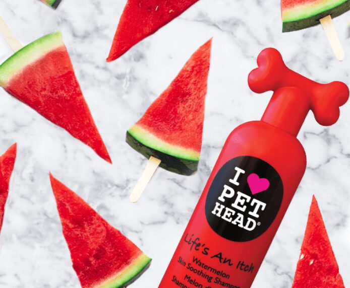 Pet Head Life's an Itch next to some melon ice lollies