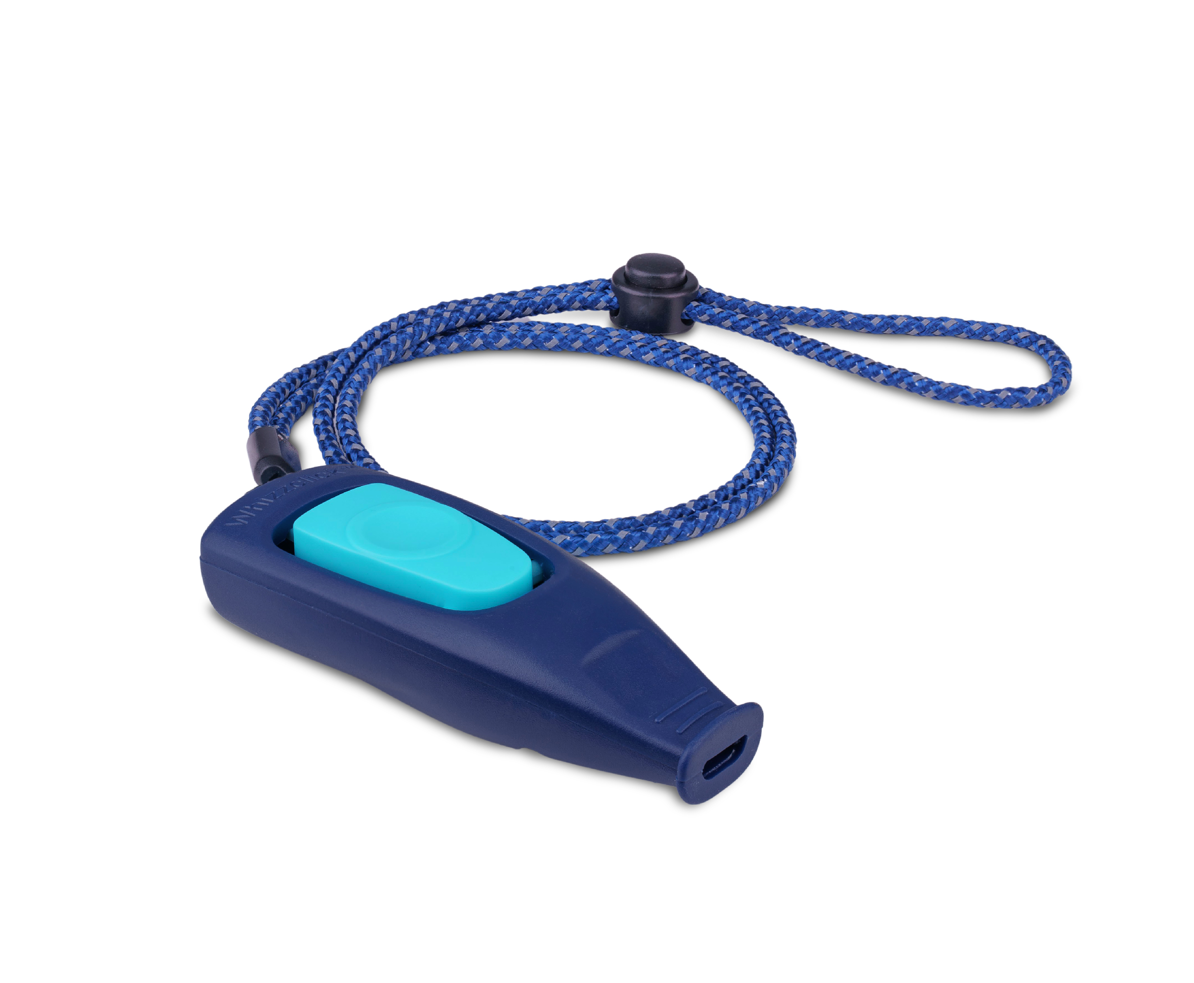 Turquoise 2-in-1 whistle and clicker