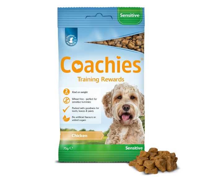 Packaging for the Coachies Sensitive Training Rewards