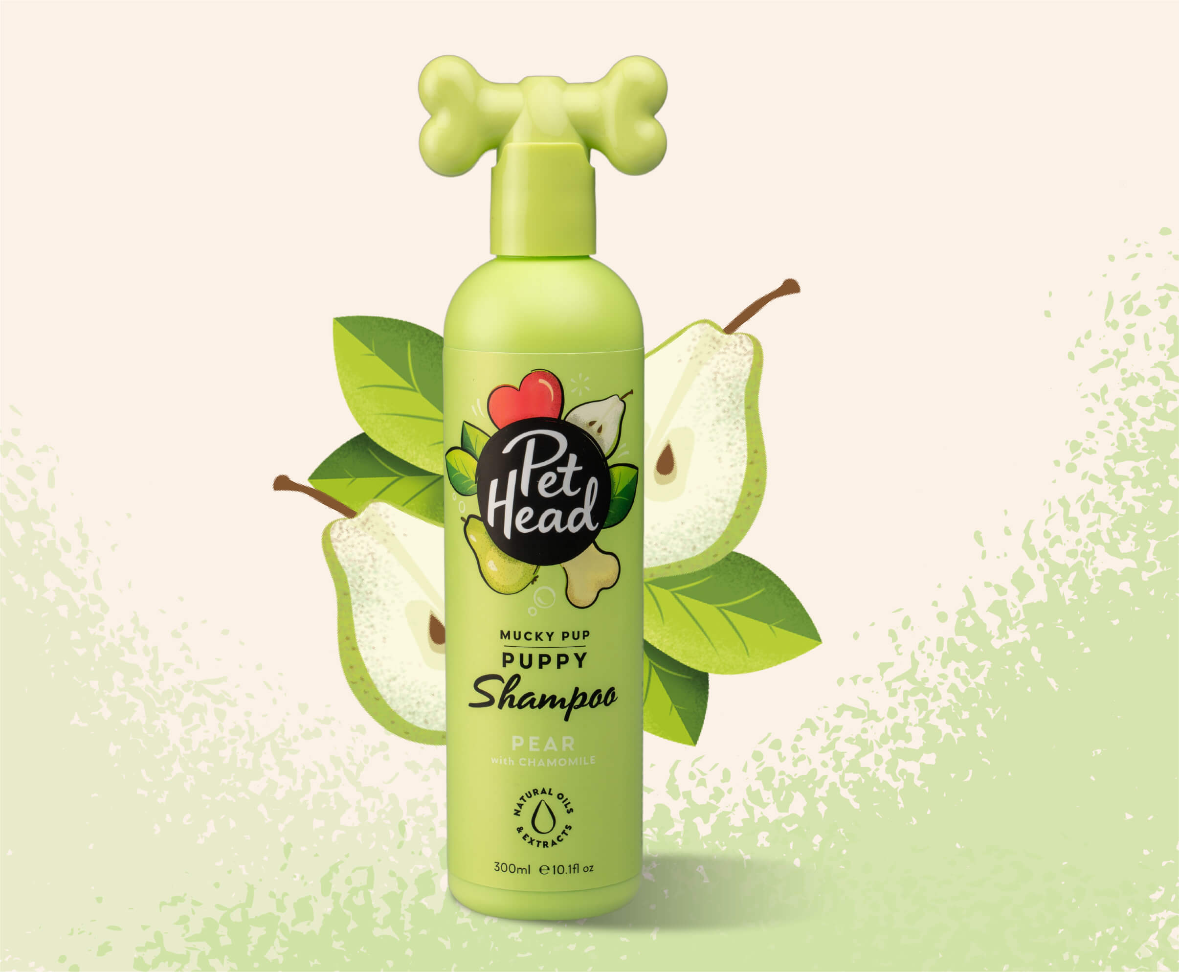 Product shot of the bck of the Pet Head Mucky Pup shampoo