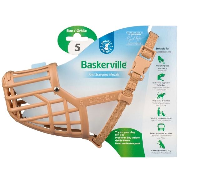 Baskerville anti-scavenge muzzle with packaging