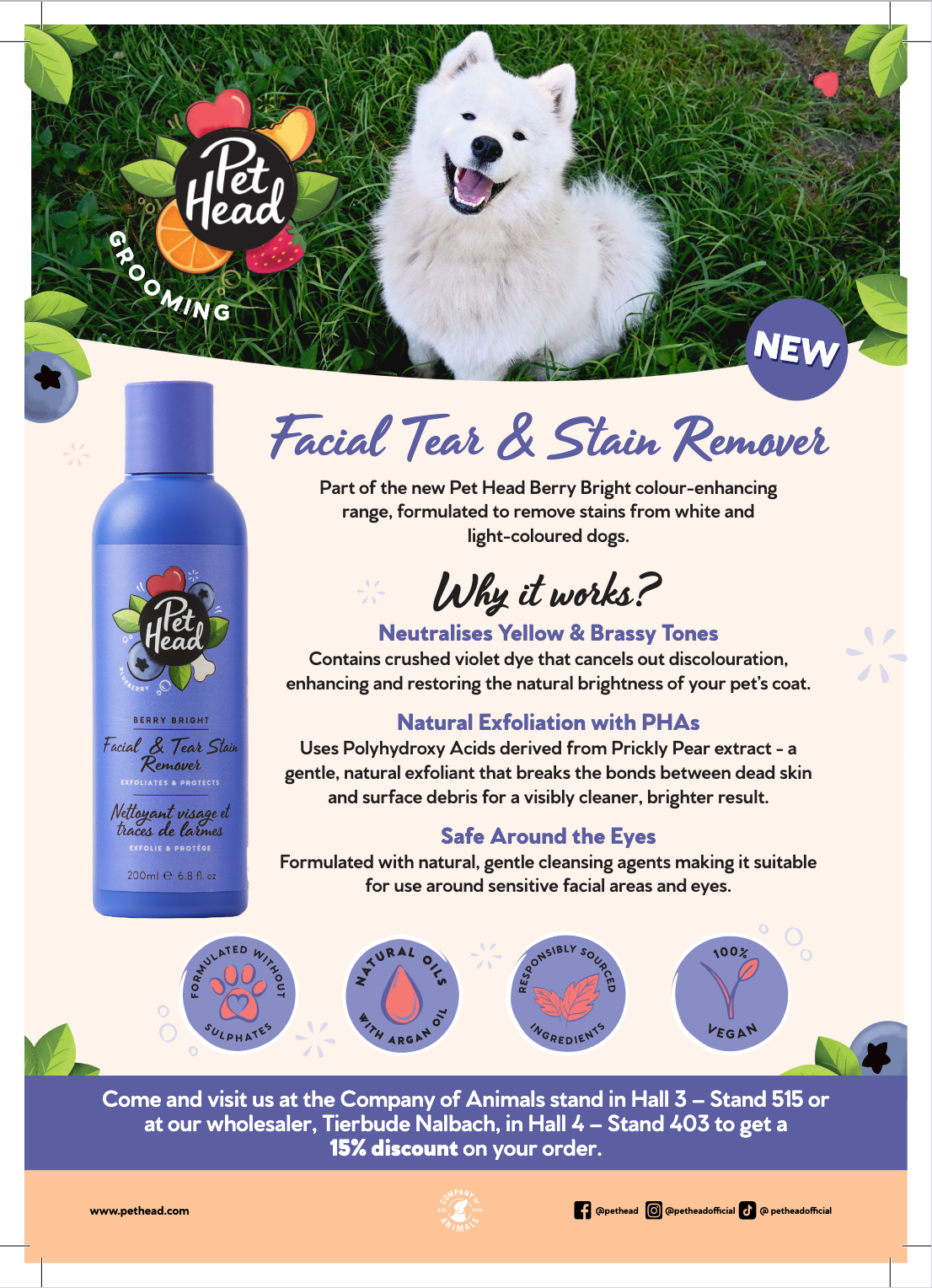 PetHead Tear Stain Remover Interzoo